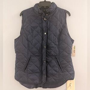 NWT Women's Quilted Navy Vest